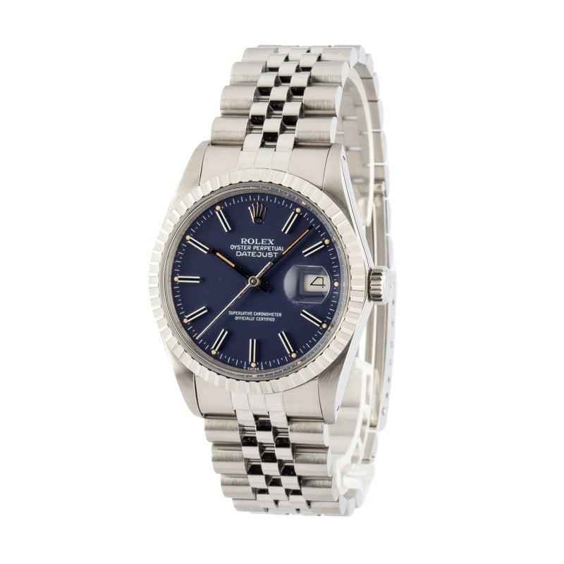 Used Rolex Datejust 16030 Blue Dial