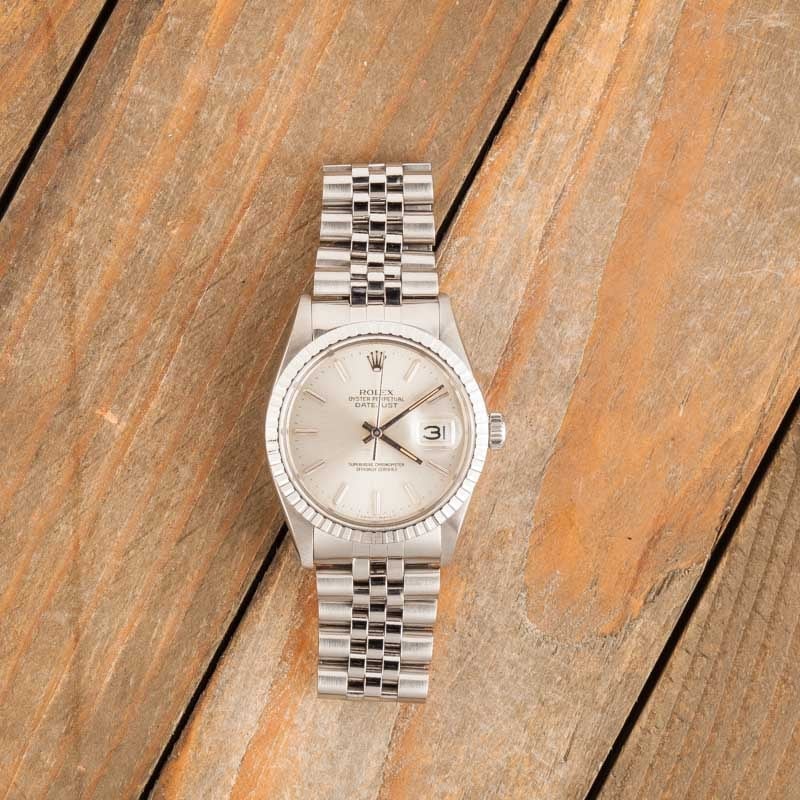 Pre-Owned Rolex Datejust 16030 Silver Dial