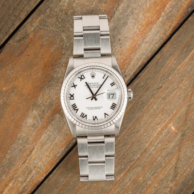 Rolex Datejust 16220 White Dial