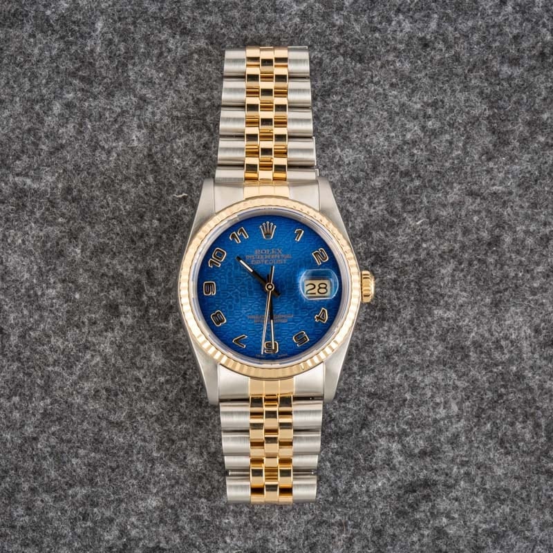 Rolex Datejust ref 16233 Blue Dial