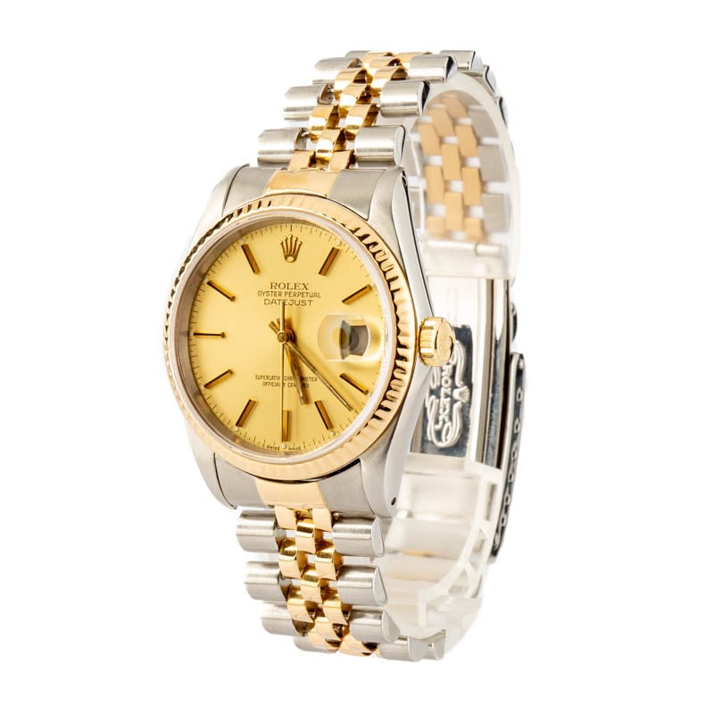 Pre-Owned Rolex Datejust 16233 Champagne Dial