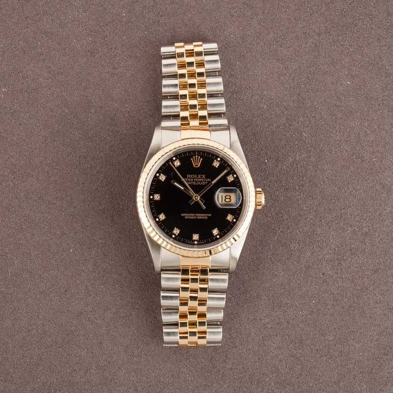 Rolex Datejust 16233 Black Diamond Dial