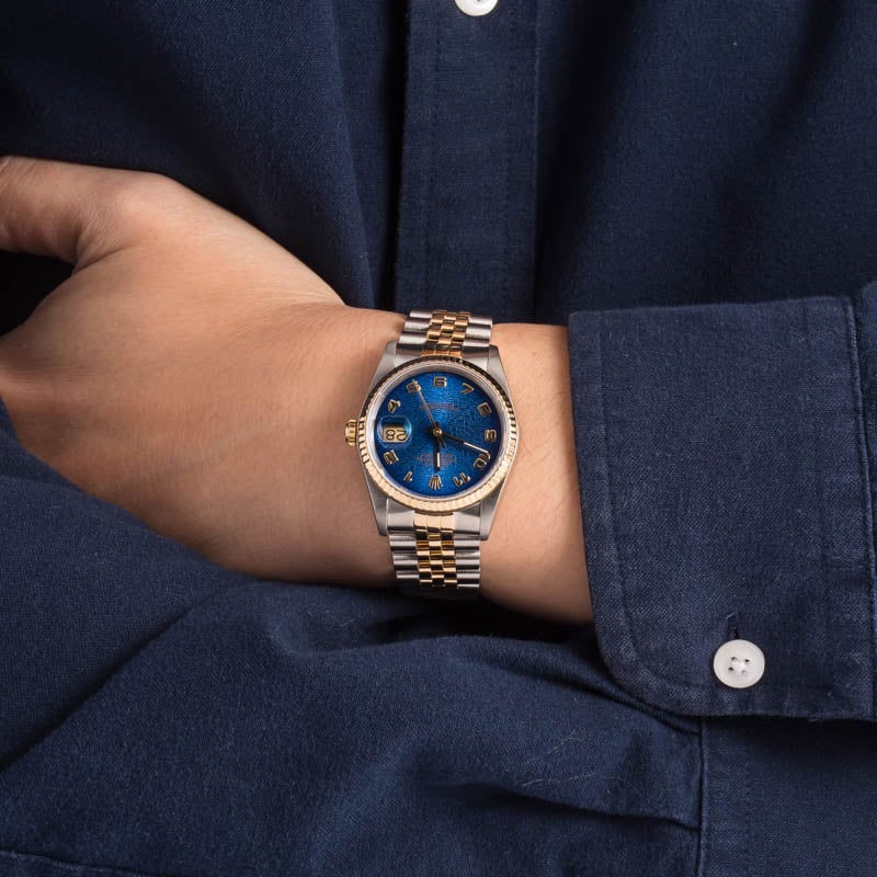 Rolex Datejust ref 16233 Blue Dial