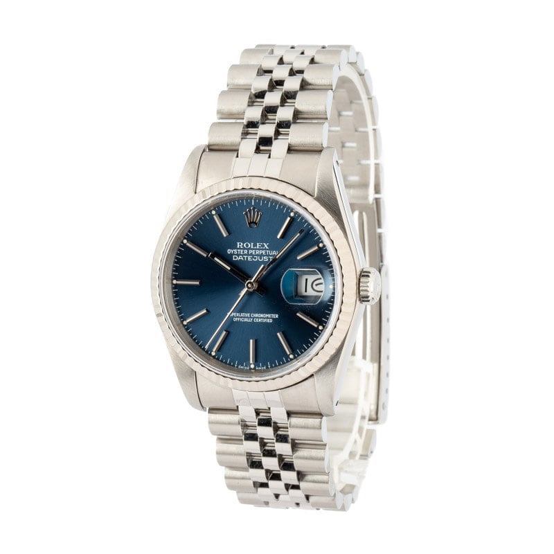 Rolex Datejust 16234 Blue Index Dial