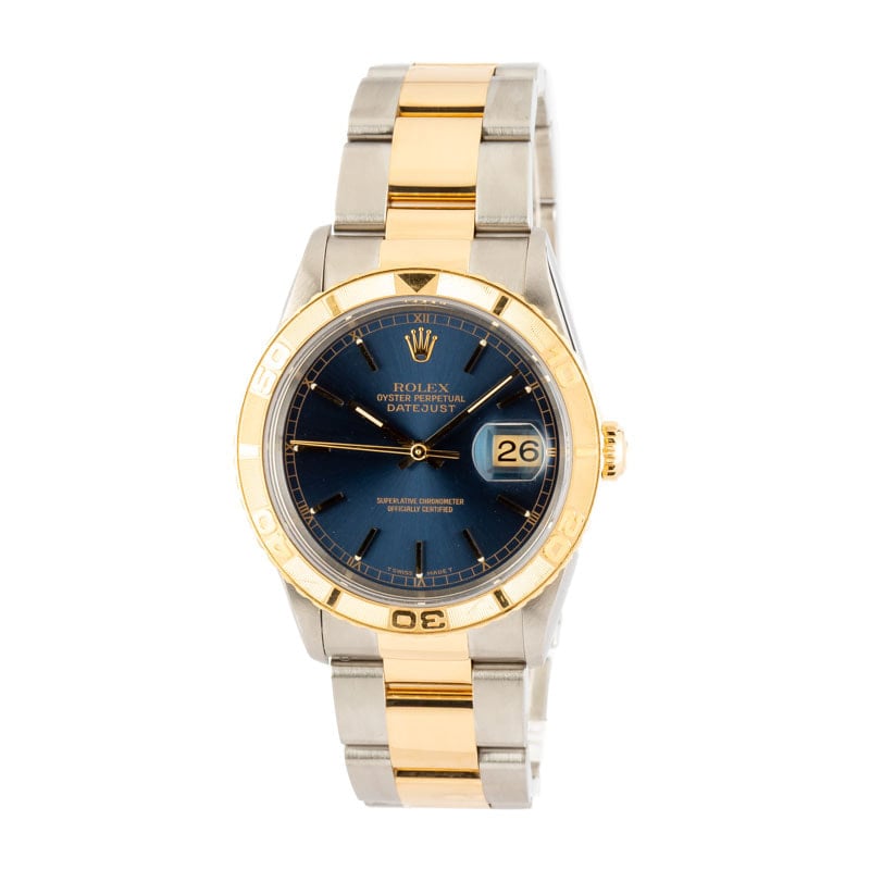 Men's Rolex Datejust 16263 Blue Thunderbird