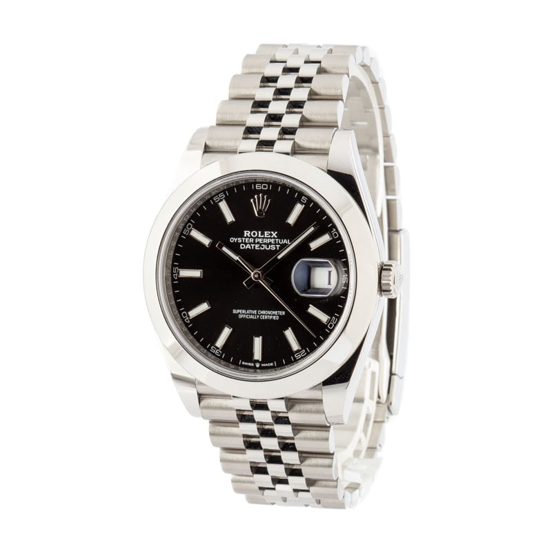 Pre Owned Rolex Datejust 126300 Black Dial