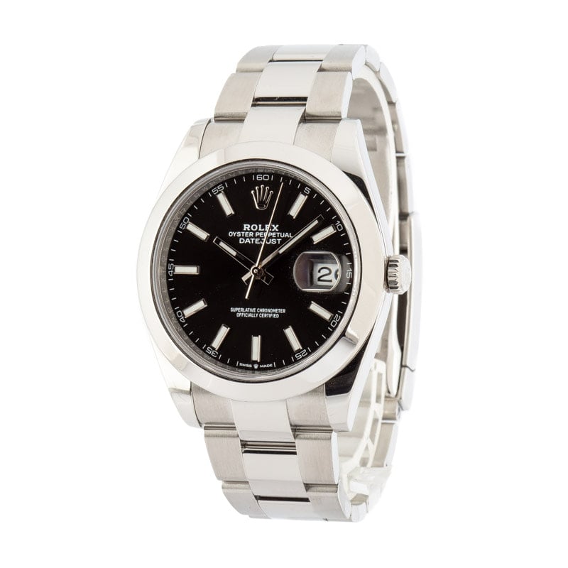 Rolex Datejust 41 Ref 126300 Black Luminous Dial