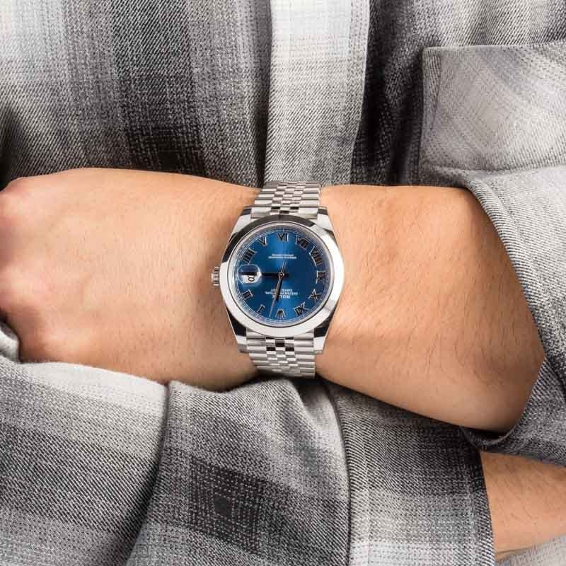 Rolex Datejust 41 Ref 126300 Blue Roman Dial