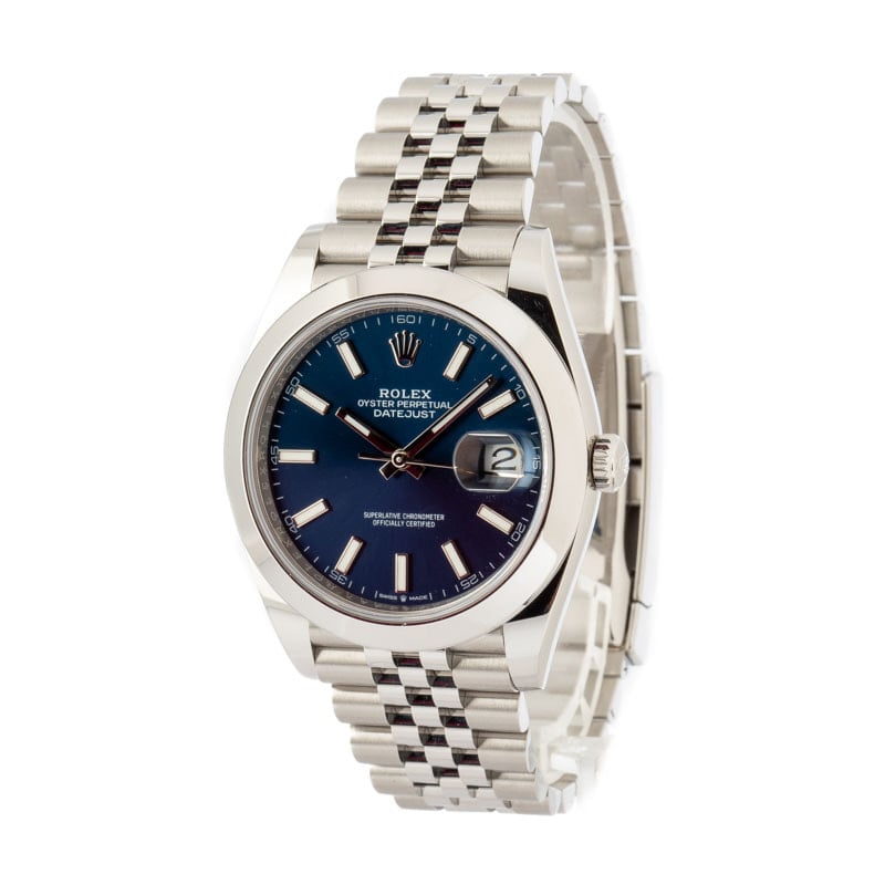 Rolex Datejust 41 Ref 126300 Blue Dial