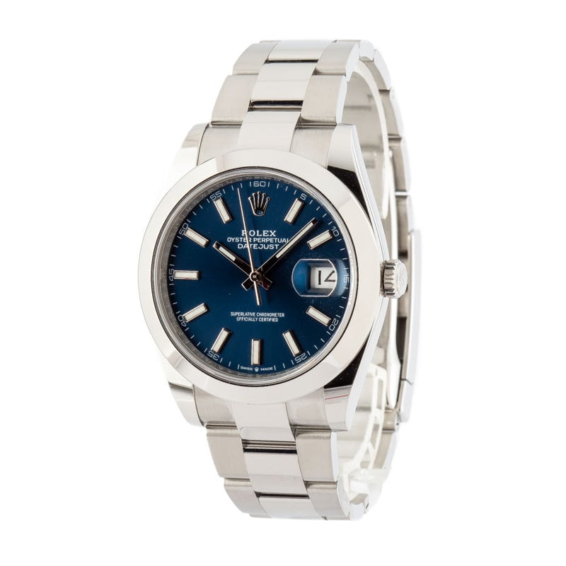 Pre-Owned Rolex Datejust 41 Ref 126300 Blue Dial