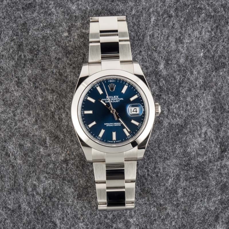 Pre-Owned Rolex Datejust 41 Ref 126300 Blue Dial