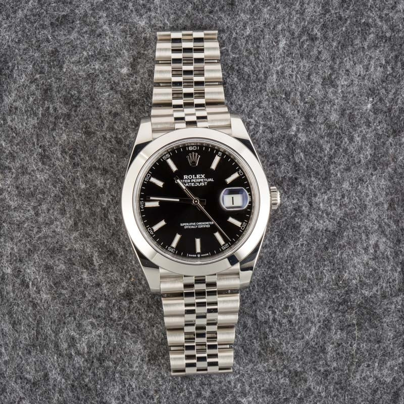 Pre Owned Rolex Datejust 126300 Black Dial