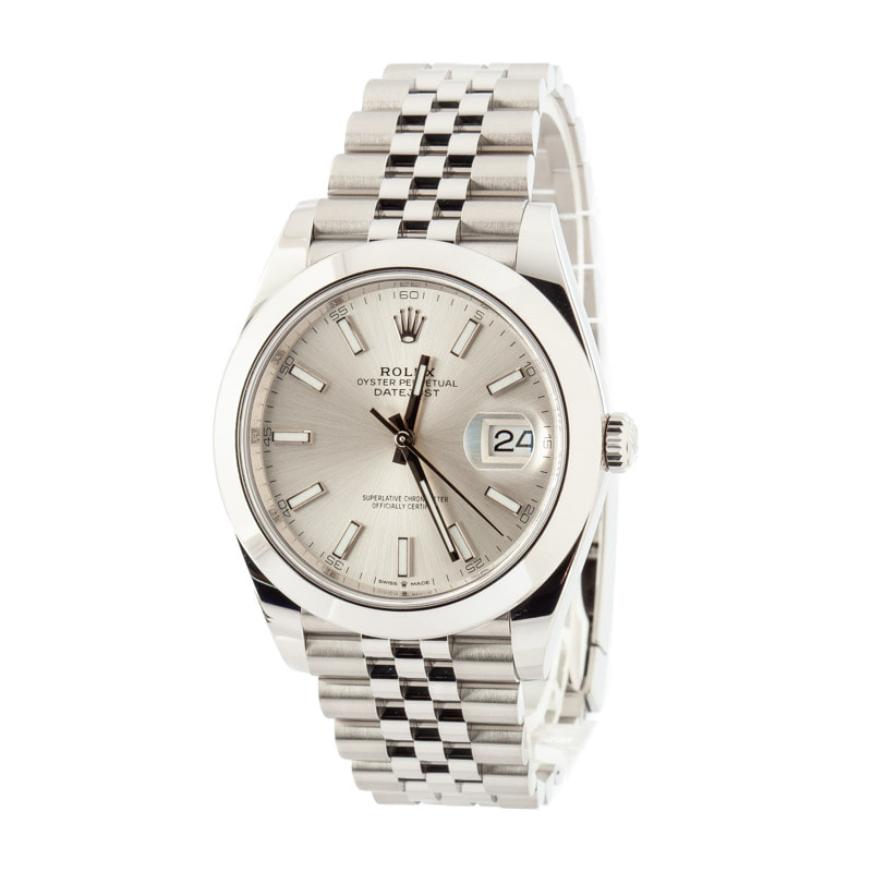 Rolex Datejust 41 Ref 126300 Silver Dial