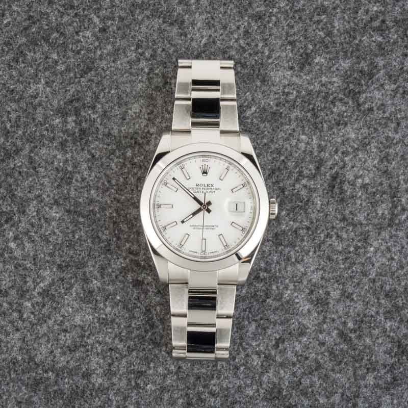 Rolex Datejust 41 Ref 126300 White Index Dial