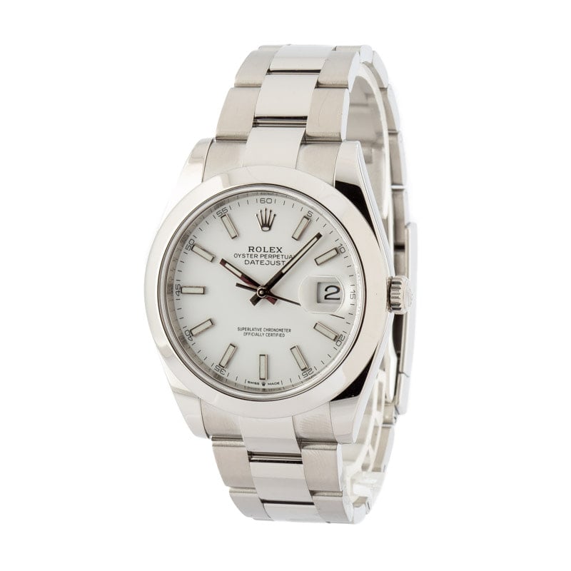 PreOwned Rolex Datejust 41 Ref 126300 White Dial