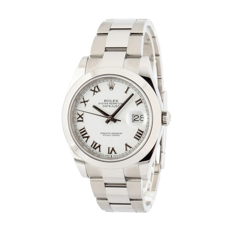 Rolex Datejust 41 Ref 126300 White Dial