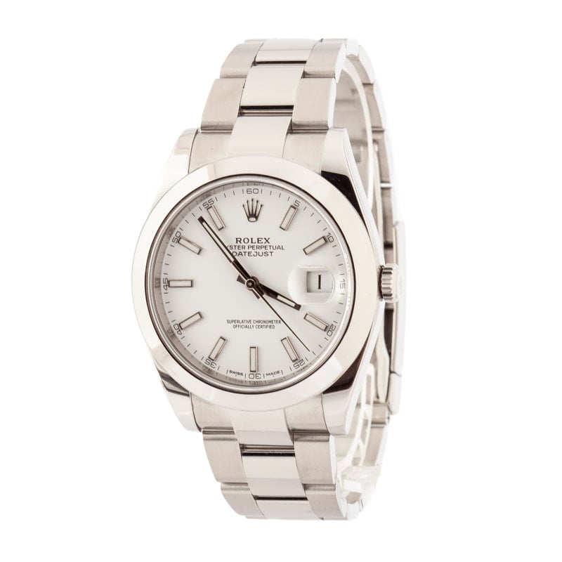 Rolex Datejust 41 Ref 126300 White Dial