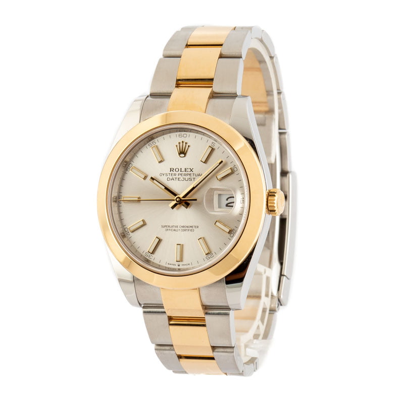 Rolex Datejust 41 Two-Tone Yellow Gold & Oystersteel - Silver Dial - Index Dial (Ref#126303)