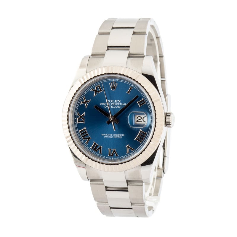 Rolex Datejust 41 Ref 126334 Blue Roman Dial