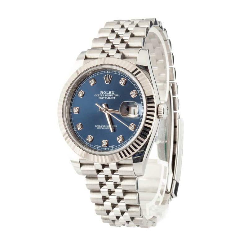 Rolex Datejust 41 Ref 126334 Blue Diamond Dial