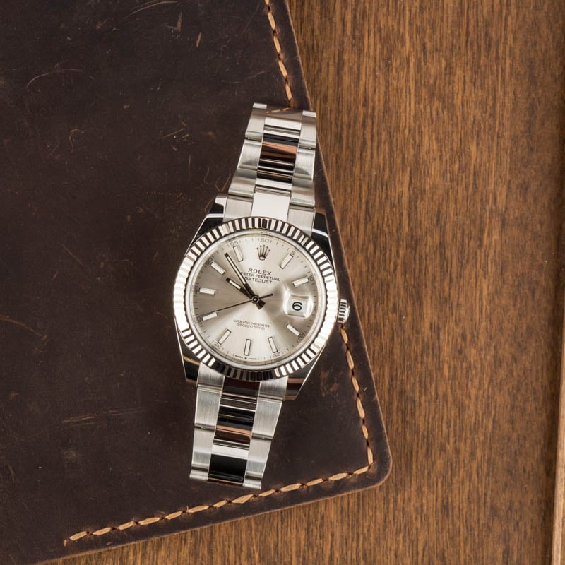 Rolex Datejust 41 Ref 126334 Silver Chromalight Dial