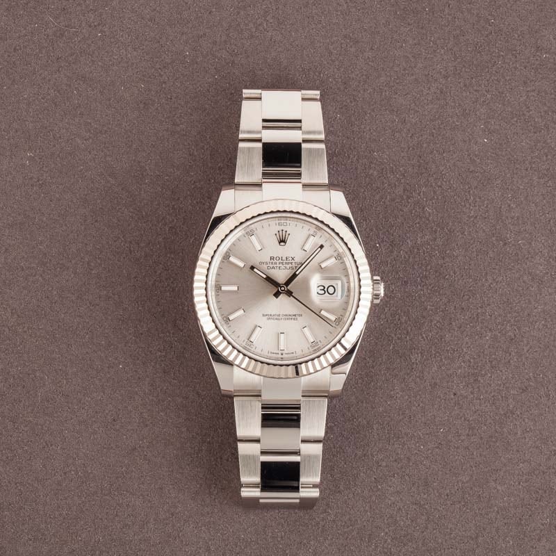 Rolex Datejust 41 Ref 126334 Silver Chromalight Dial