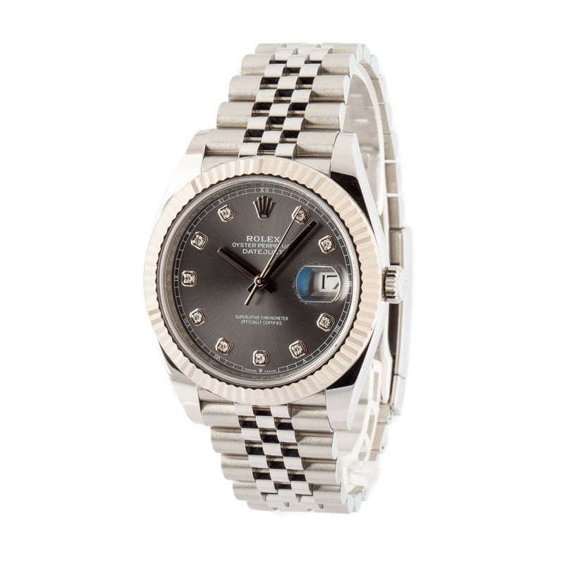 Pre-Owned Rolex Datejust 41 Ref 126334 Slate Diamond Dial