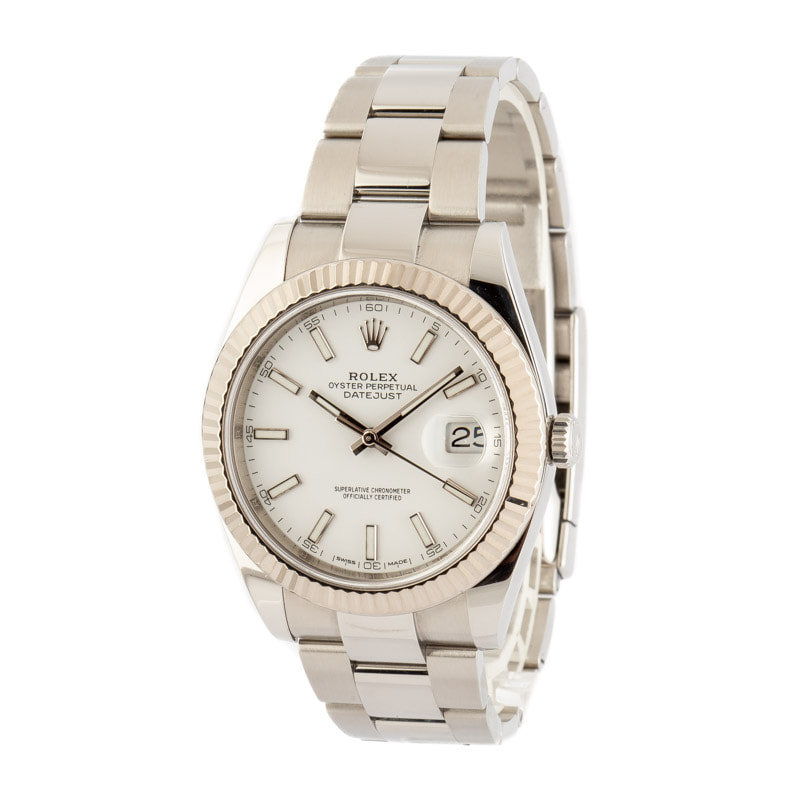 Rolex Datejust 41 Ref 126334 White Dial