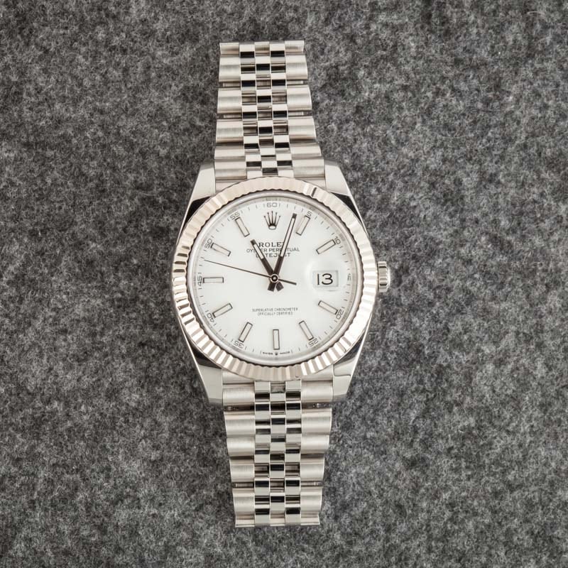 Rolex Datejust 41 Ref 126334 White Dial Stainless Steel