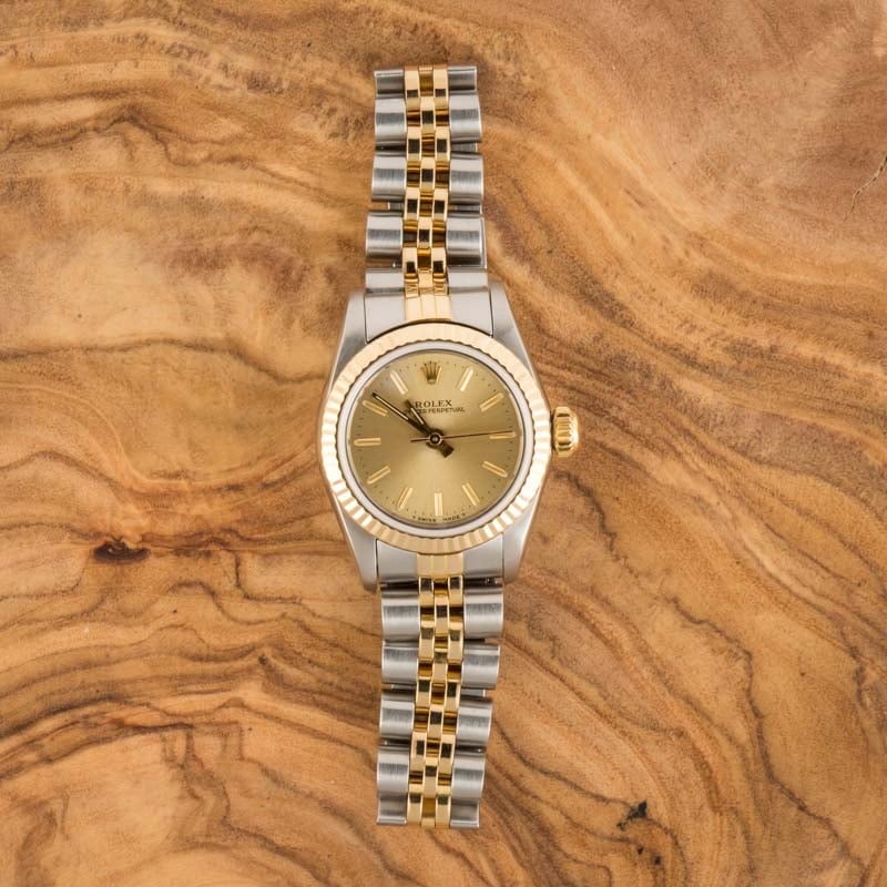 Ladies Rolex Oyster Perpetual 67193 Steel & Gold