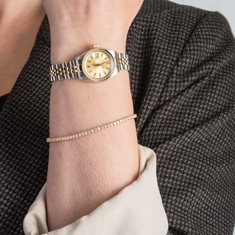 Lady Rolex Datejust Ref 6917 Champagne Dial