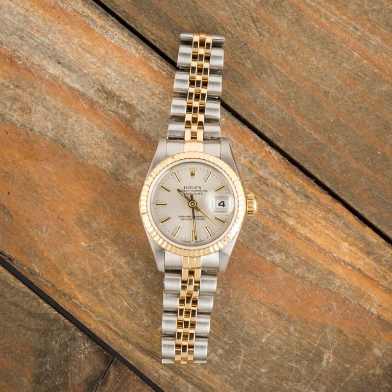 Lady Rolex Datejust 69173 Silver Index Dial