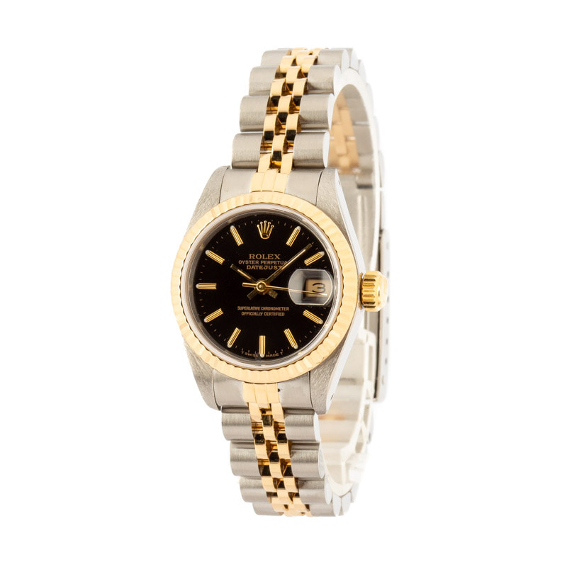 Lady Rolex Datejust 69173 Black Dial