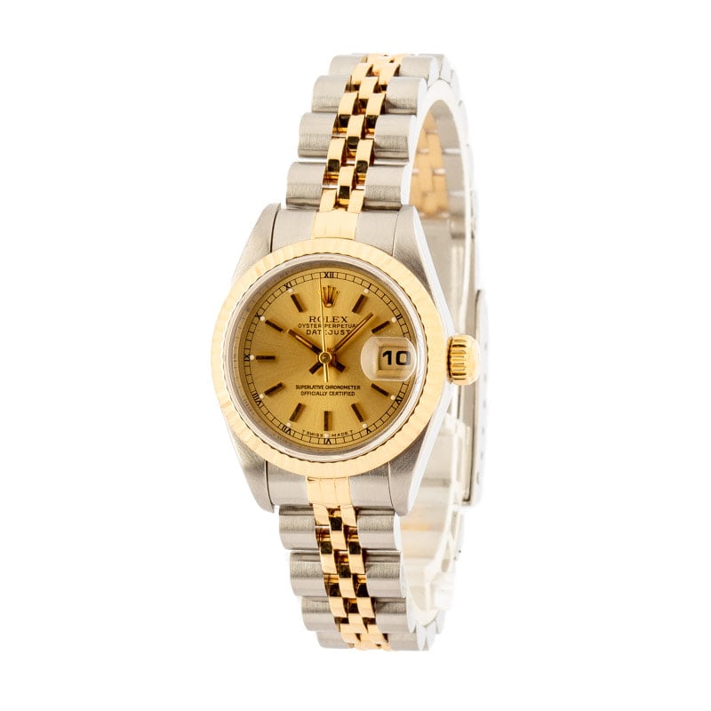 Pre Owned Rolex Datejust 69173 Champagne Index Dial