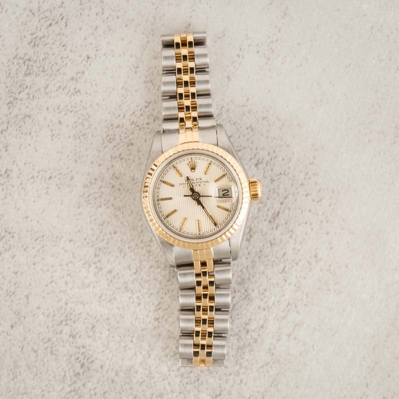 Ladies Rolex Datejust 69173 Tapestry Dial