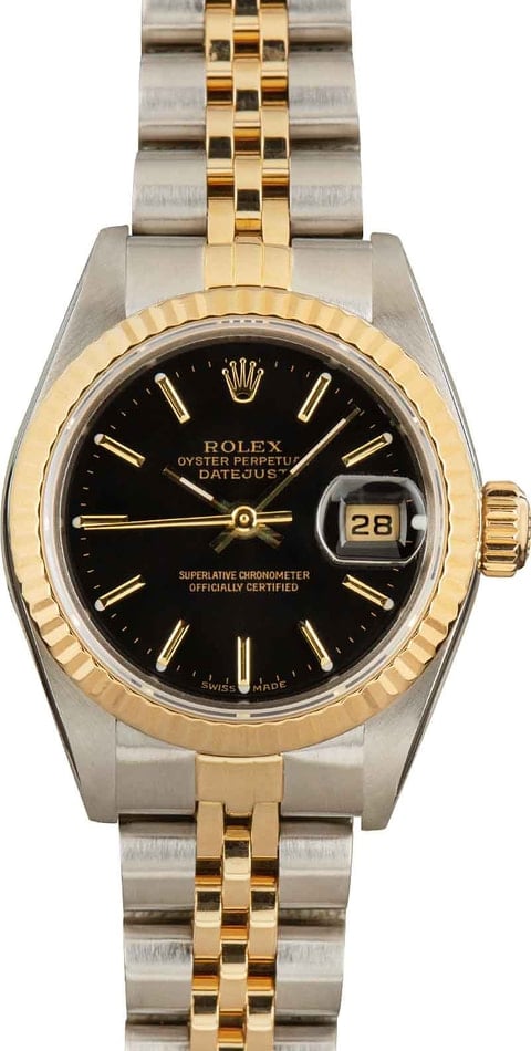 Buy Used Rolex Datejust 69173 Bob s Watches Sku 163037