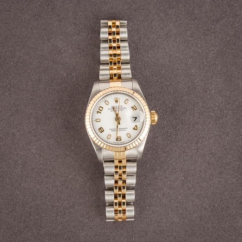 Ladies Rolex Datejust 69173 White Dial