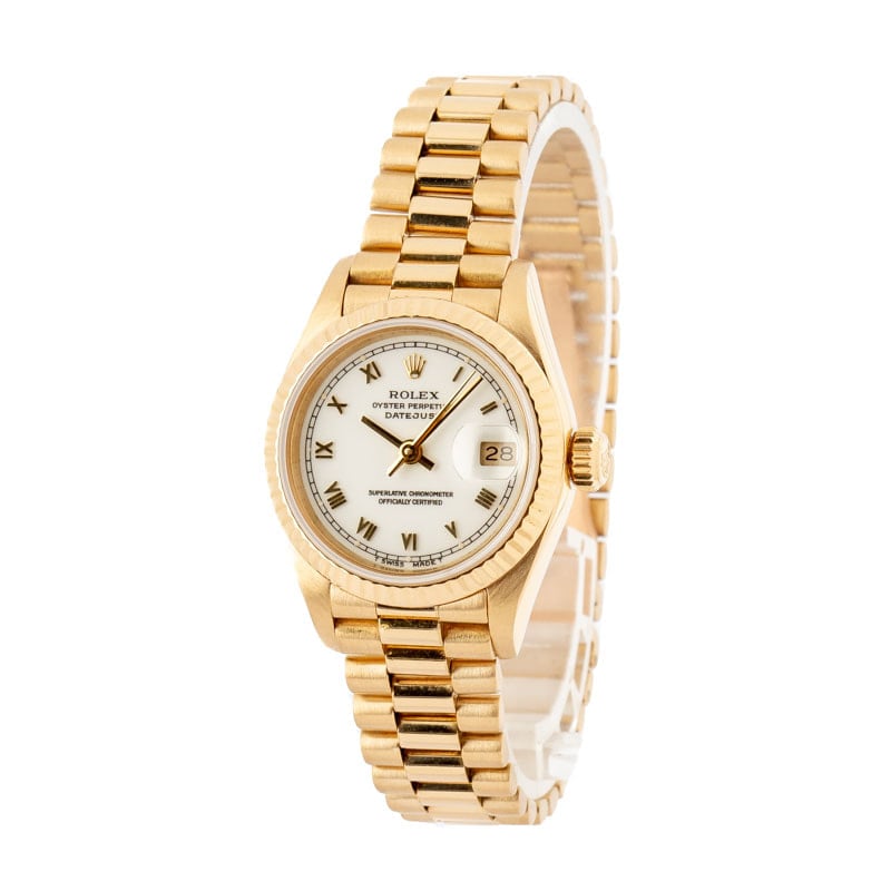 Ladies Rolex President 69178 White Dial