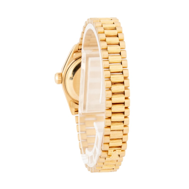 Ladies Rolex President 69278 18k Yellow Gold