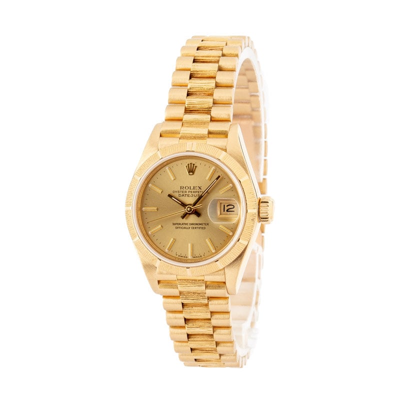 Ladies Rolex President 69278 18k Yellow Gold