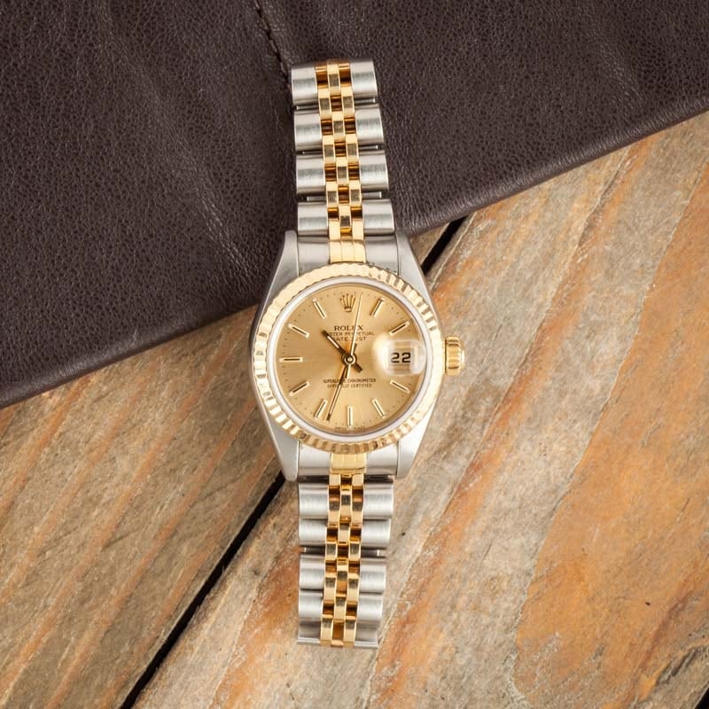 Ladies Rolex Datejust ref 79173 Champagne Dial