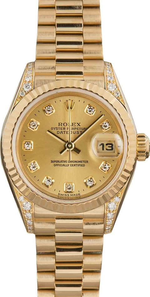 Rolex president datejust outlet 18kt gold watch