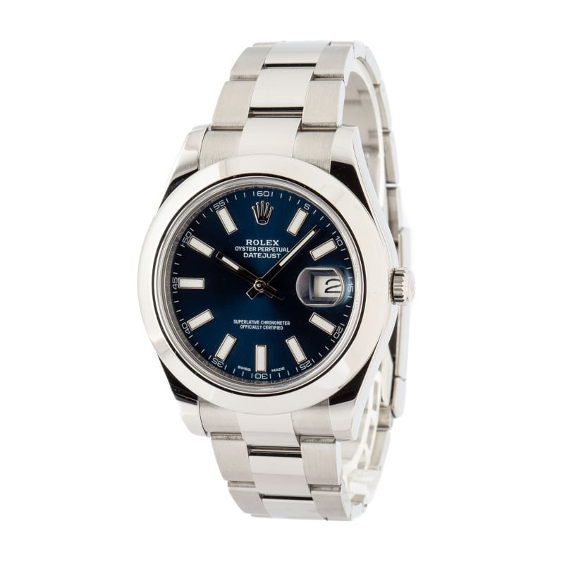 Rolex Datejust II ref 116300 Blue Dial Stainless Steel