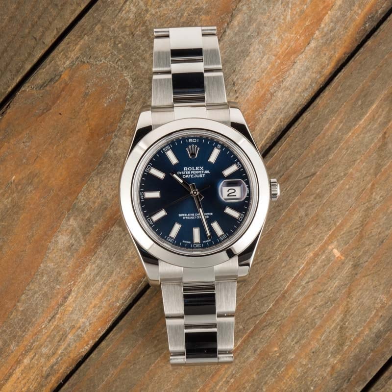 Rolex Datejust II ref 116300 Blue Dial Stainless Steel