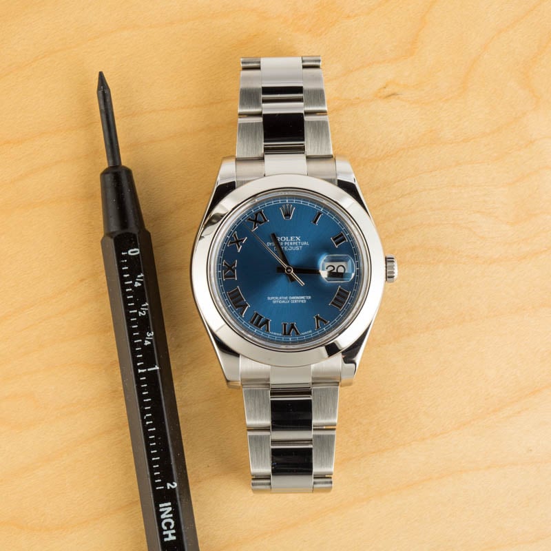 Rolex Datejust 41 Ref 116300 Blue Roman