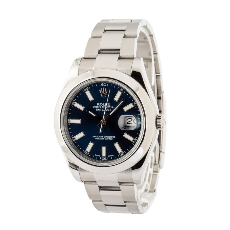 Rolex Datejust II ref 116300 Blue Dial Stainless Steel