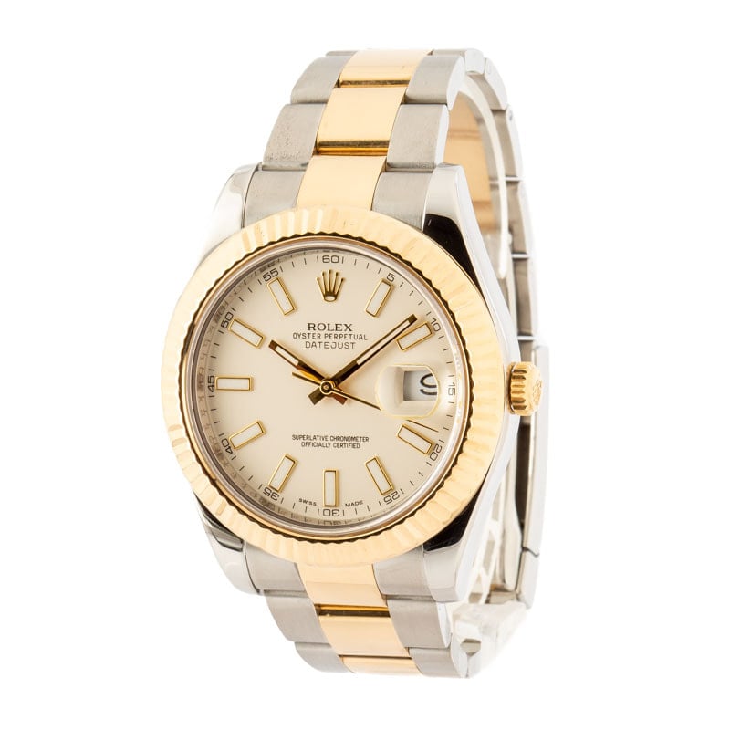 Rolex Datejust II Ref 116333 Ivory Dial