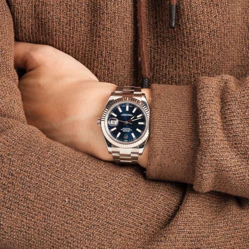 Rolex Datejust II ref 116334 Blue Superluminova Dial