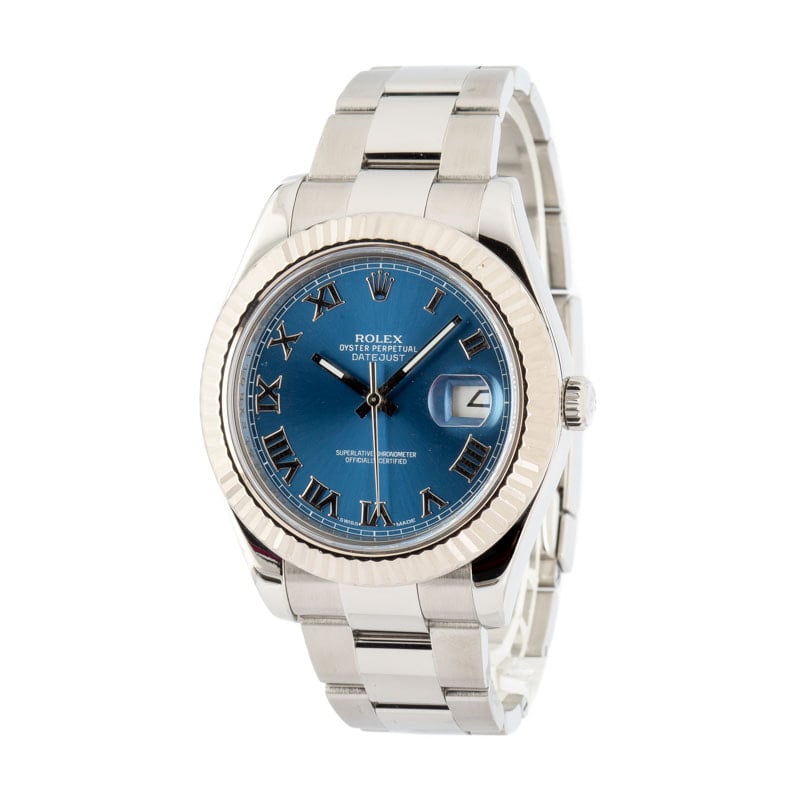 Used Rolex Datejust II Ref 116334 Blue Dial