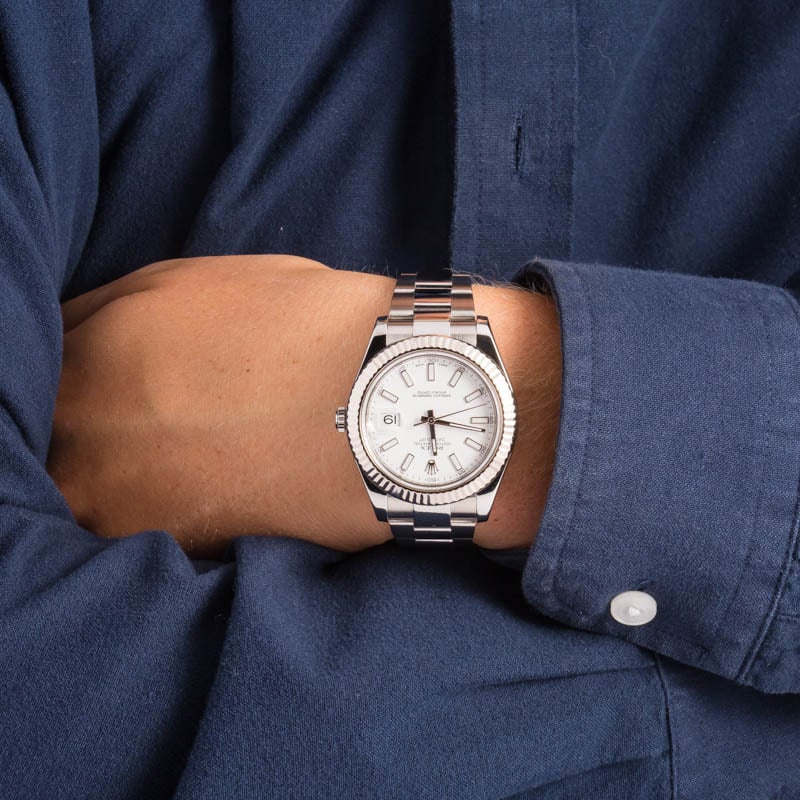 Datejust 2 white dial best sale